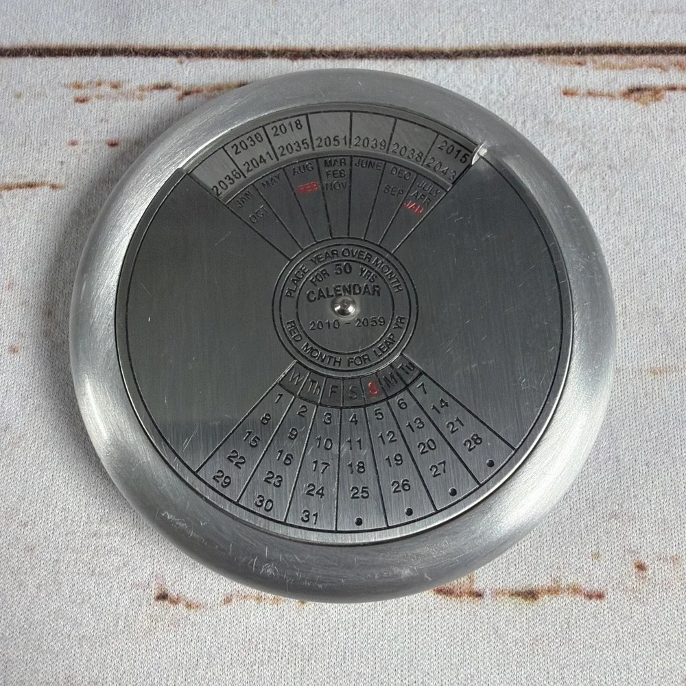 Kikkerland 50 Year Calendar Paperweight 2010-2059